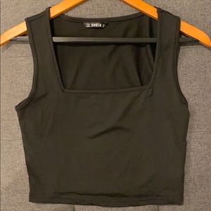 SHEIN ribbed form-fitted cropped tank top